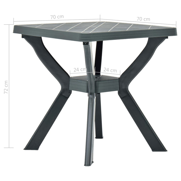 Bistrotafel 70x70x72 cm kunststof antraciet MeubelReus