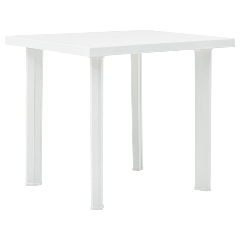 Tuintafel 80x75x72 cm kunststof wit MeubelReus