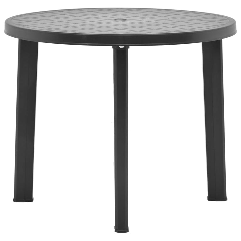 Tuintafel 89 cm kunststof antraciet MeubelReus