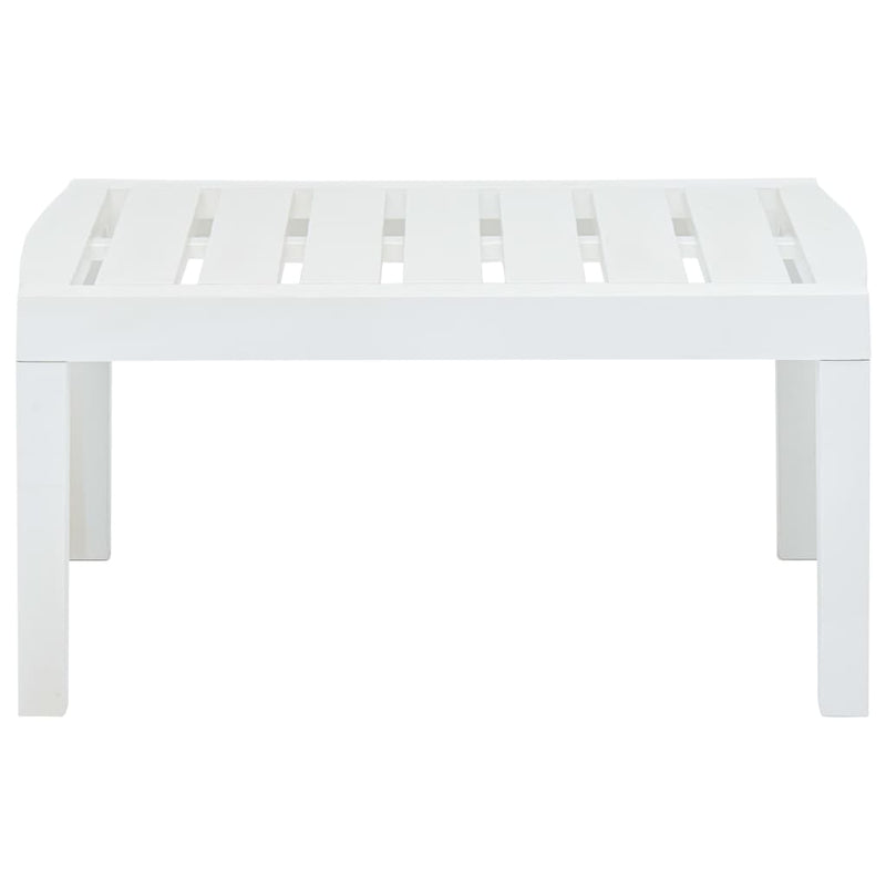 Tuintafel 78x55x38 cm kunststof wit