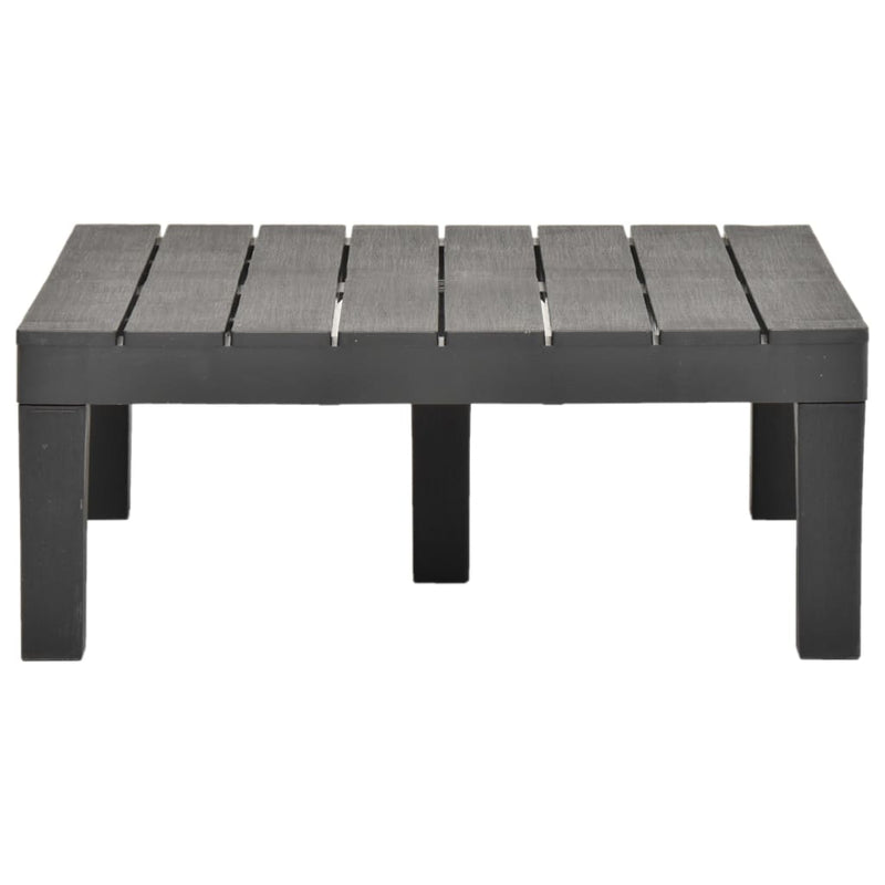 Tuintafel 78x78x31 cm kunststof antraciet MeubelReus
