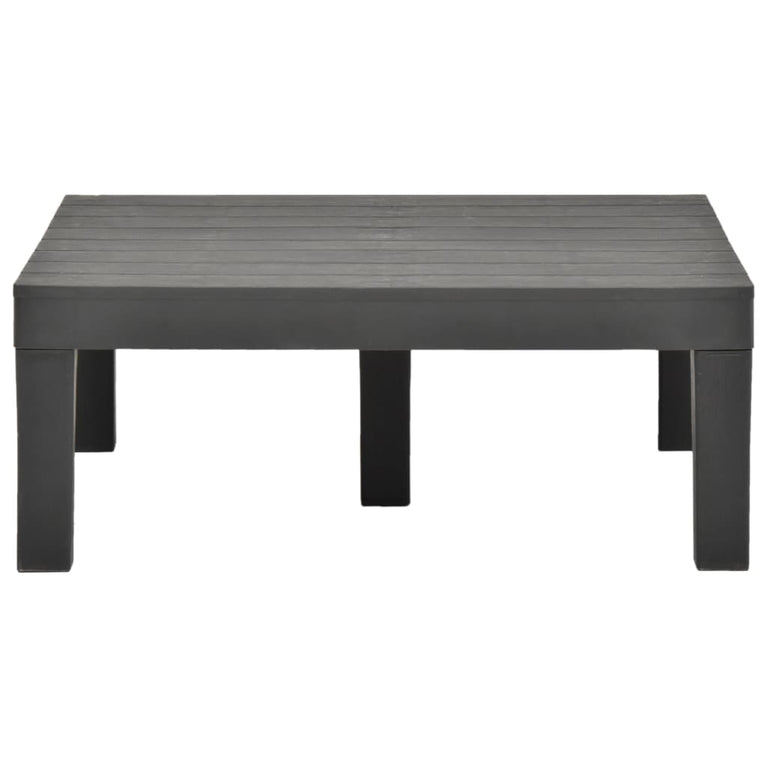 Tuintafel 78x78x31 cm kunststof antraciet MeubelReus