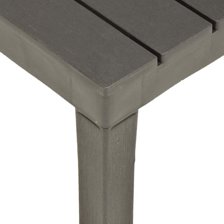 Tuintafel 78x78x31 cm kunststof antraciet MeubelReus