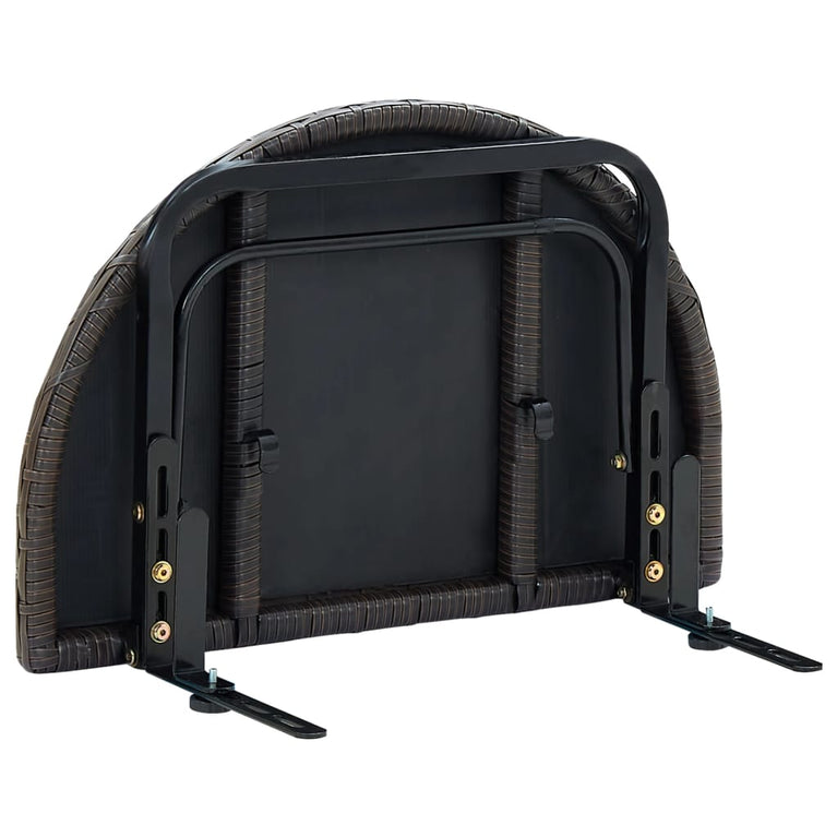 Balkontafel 60x60x40 cm poly rattan bruin MeubelReus