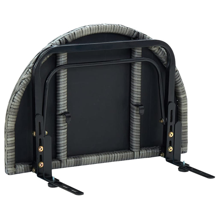 Balkontafel 60x60x40 cm poly rattan grijs MeubelReus