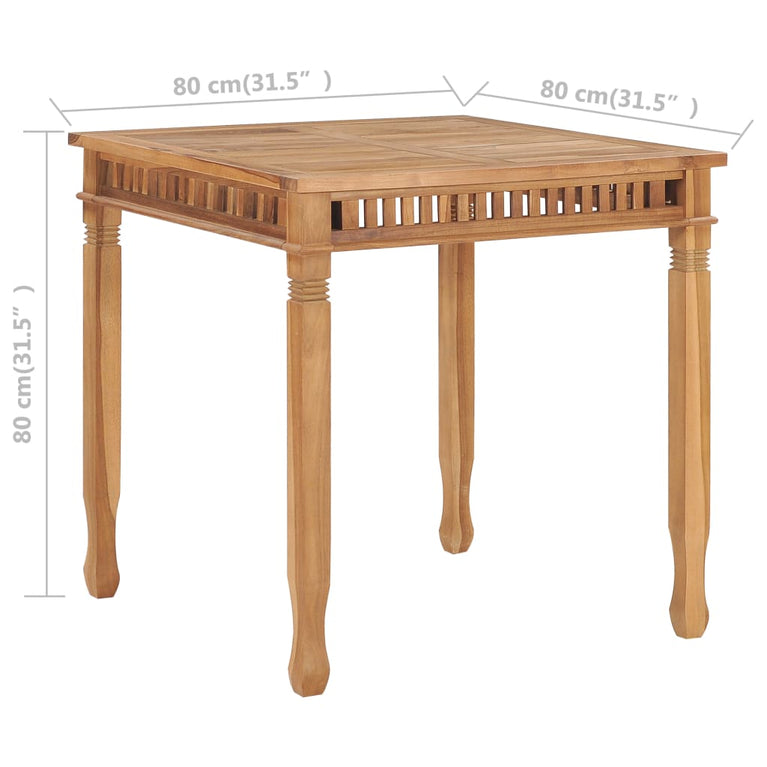 Tuintafel 80x80x80 cm massief teakhout MeubelReus