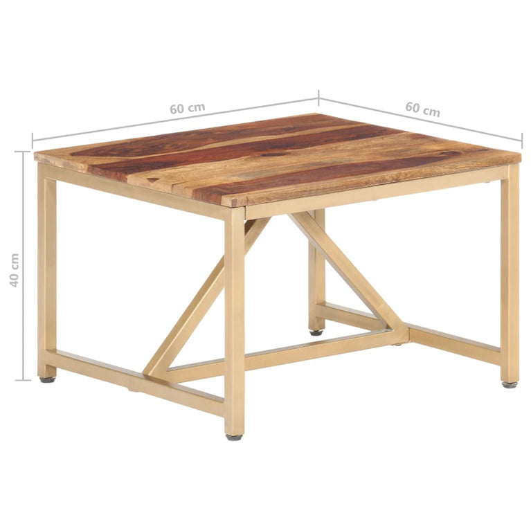 Bijzettafel 60x60x40 cm massief sheeshamhout MeubelReus