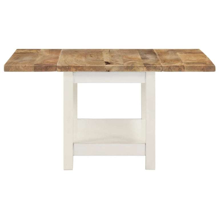 Salontafel verlengbaar 90x(45-90)x45 cm massief mangohout wit MeubelReus