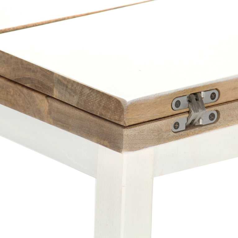 Salontafel verlengbaar 90x(45-90)x45 cm massief mangohout wit MeubelReus