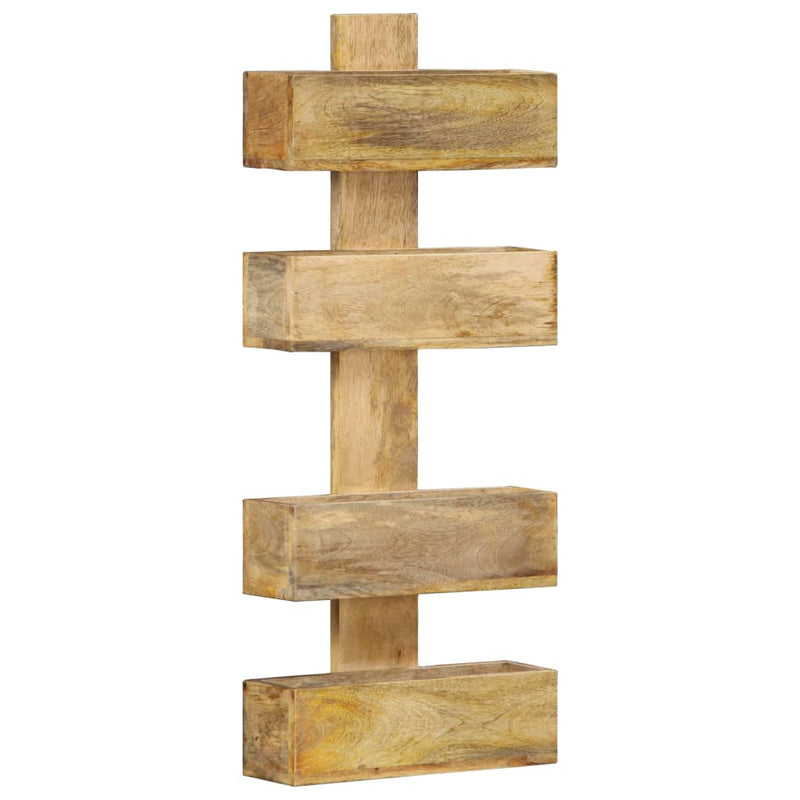 Tijdschriftenwandrek 30x11x72 cm massief mangohout MeubelReus