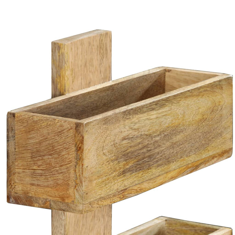 Tijdschriftenwandrek 30x11x72 cm massief mangohout MeubelReus