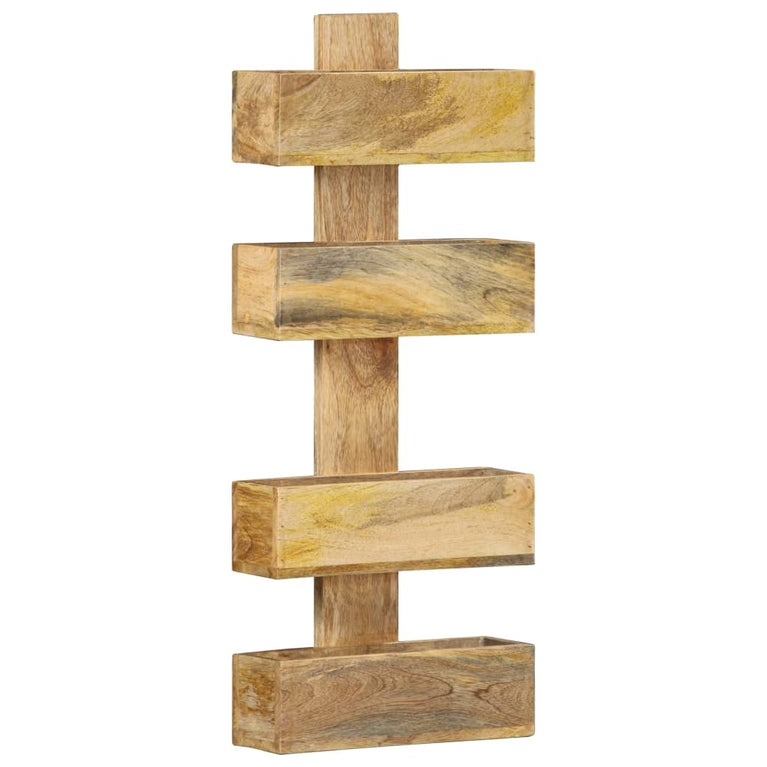 Tijdschriftenwandrek 30x11x72 cm massief mangohout MeubelReus