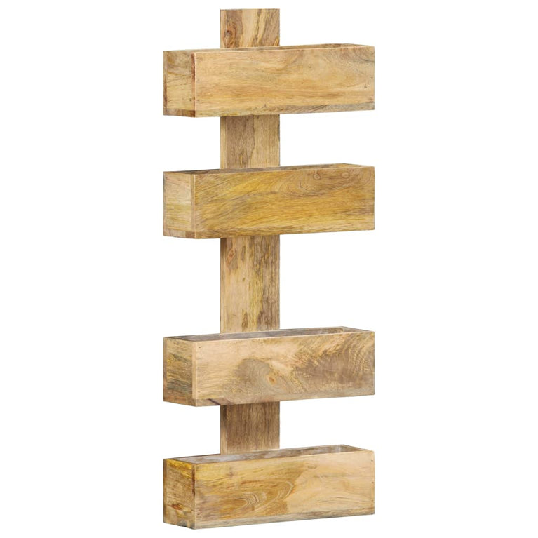 Tijdschriftenwandrek 30x11x72 cm massief mangohout MeubelReus