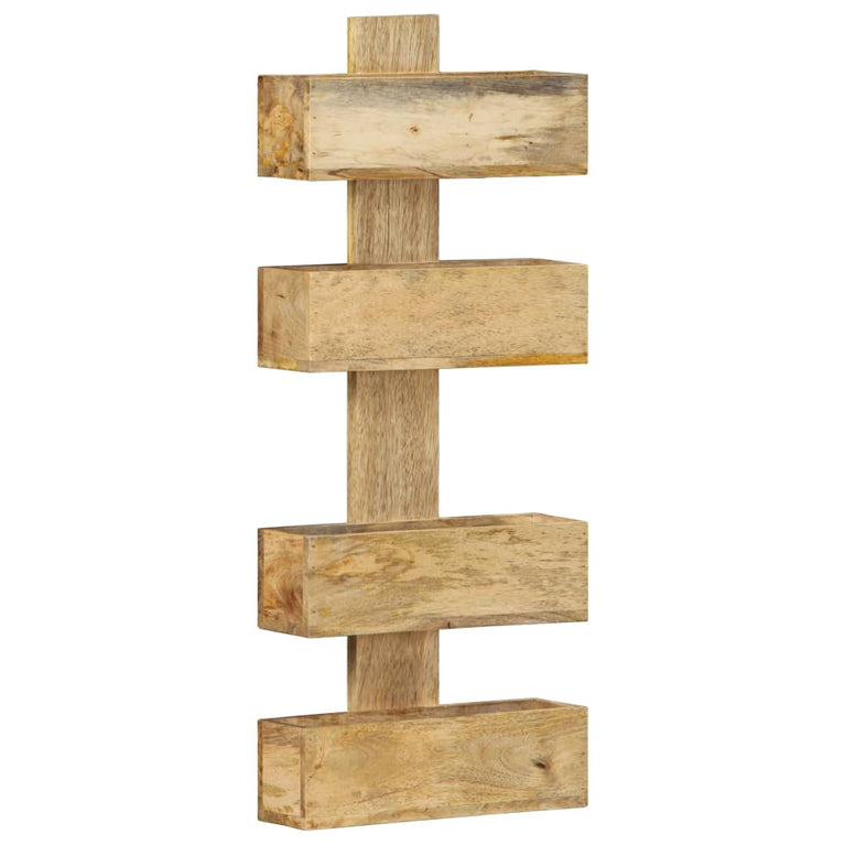 Tijdschriftenwandrek 30x11x72 cm massief mangohout MeubelReus