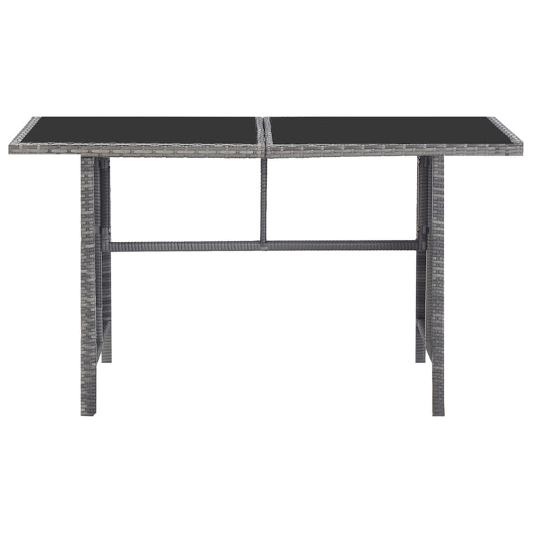 5-delige Tuinset met kussens poly rattan grijs MeubelReus