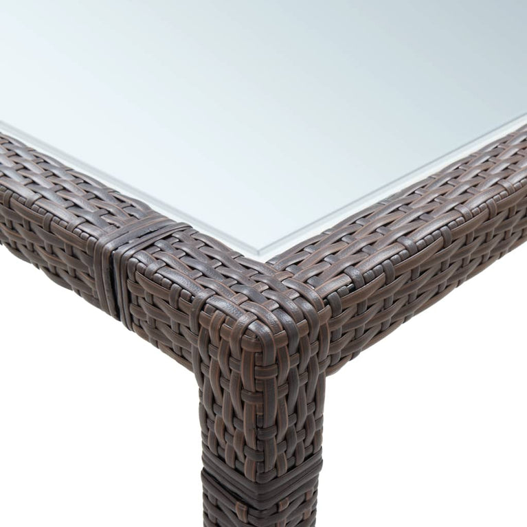 Tuintafel 200x150x74 cm poly rattan bruin MeubelReus