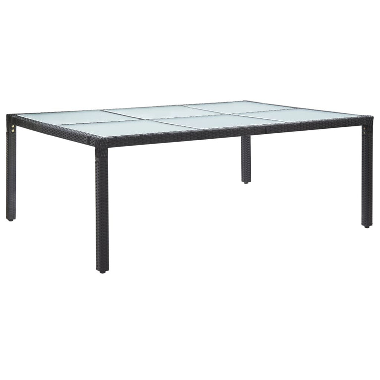 Tuintafel 200x150x74 cm poly rattan zwart MeubelReus