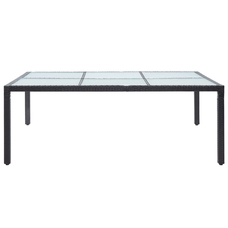 Tuintafel 200x150x74 cm poly rattan zwart MeubelReus