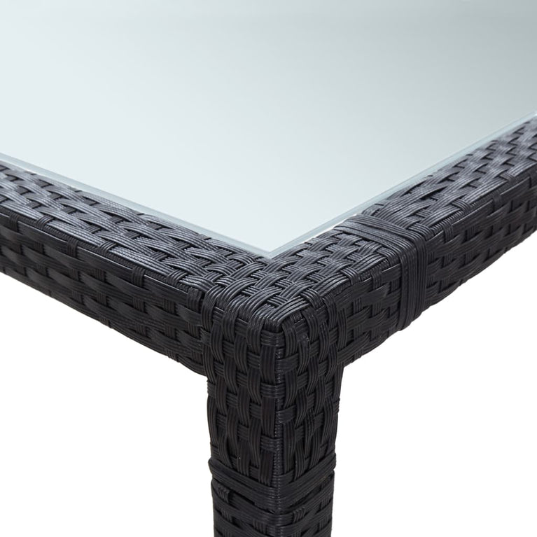 Tuintafel 200x150x74 cm poly rattan zwart MeubelReus