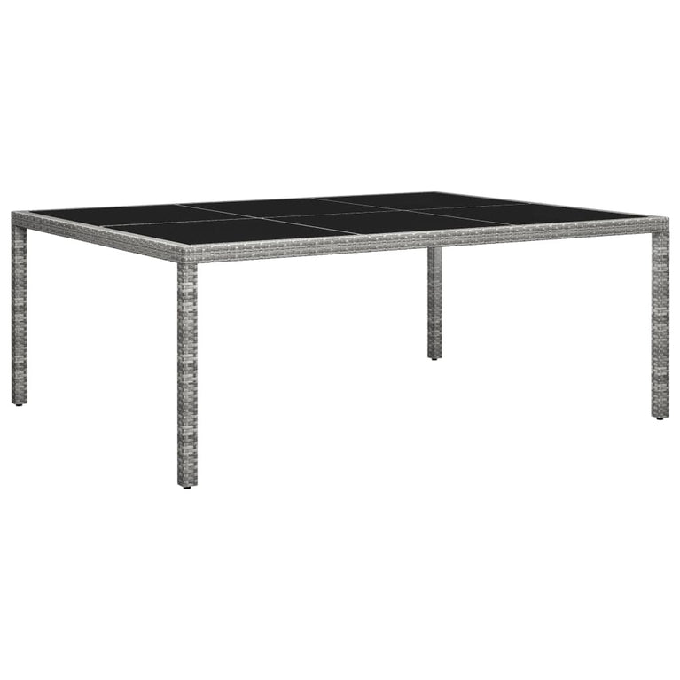 Tuintafel 200x150x74 cm poly rattan grijs MeubelReus