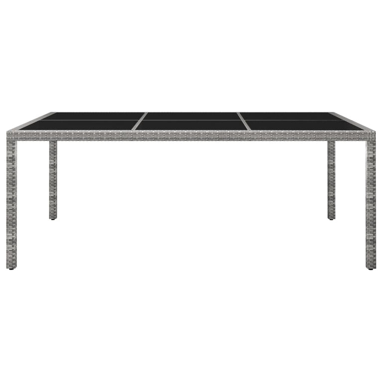 Tuintafel 200x150x74 cm poly rattan grijs MeubelReus