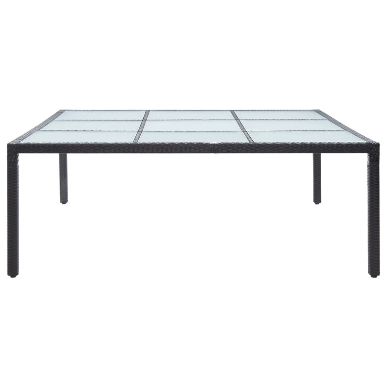 Tuintafel 200x200x74 cm poly rattan zwart MeubelReus