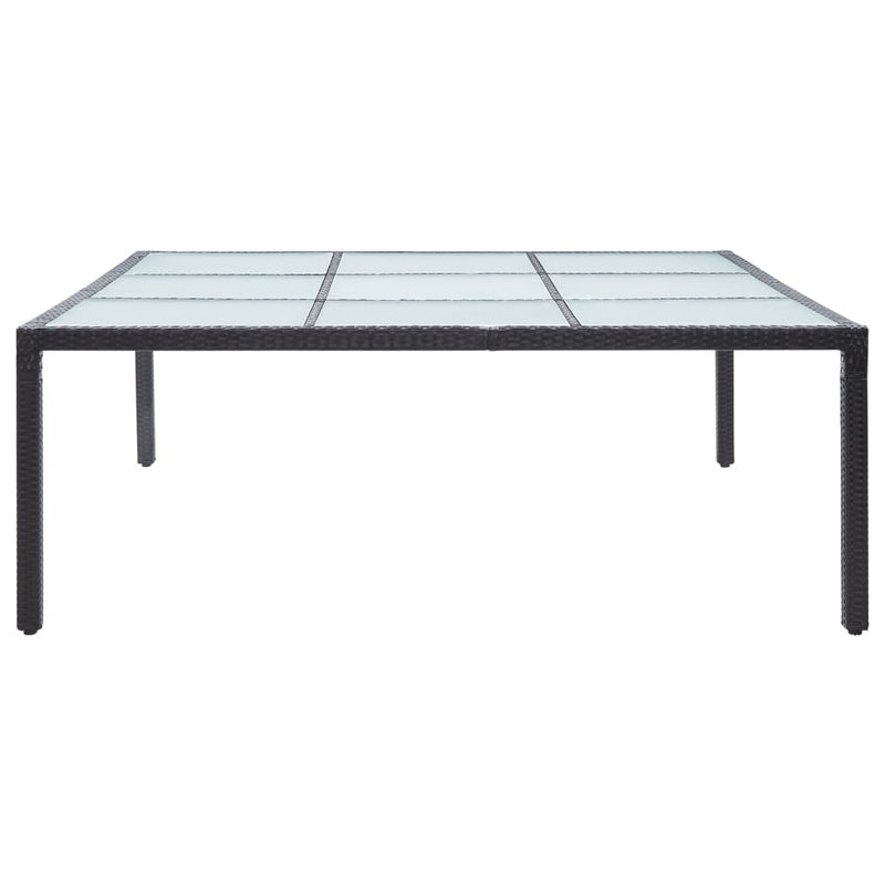 Tuintafel 200x200x74 cm poly rattan zwart MeubelReus