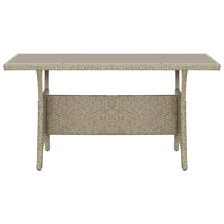 Tuintafel 130x70x66 cm poly rattan grijs MeubelReus