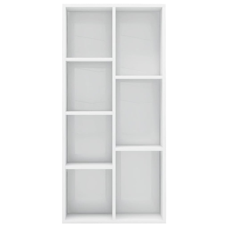 Boekenkast 50x25x106 cm bewerkt hout hoogglans wit MeubelReus
