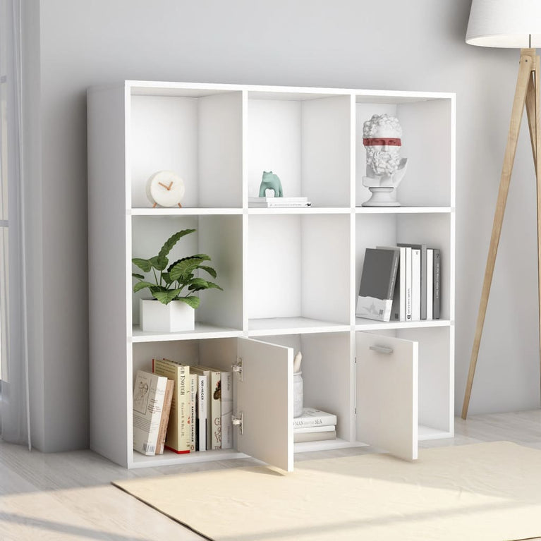 Boekenkast 98x30x98 cm spaanplaat wit