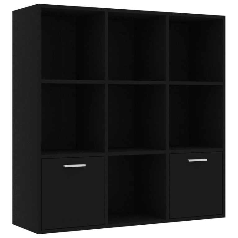 Boekenkast 98x30x98 cm spaanplaat zwart MeubelReus