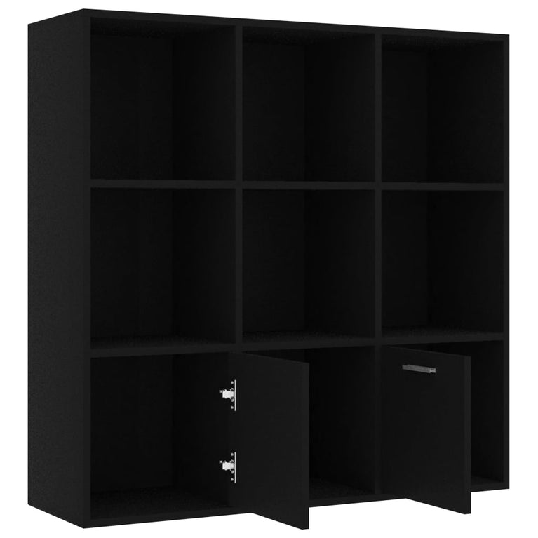 Boekenkast 98x30x98 cm spaanplaat zwart MeubelReus
