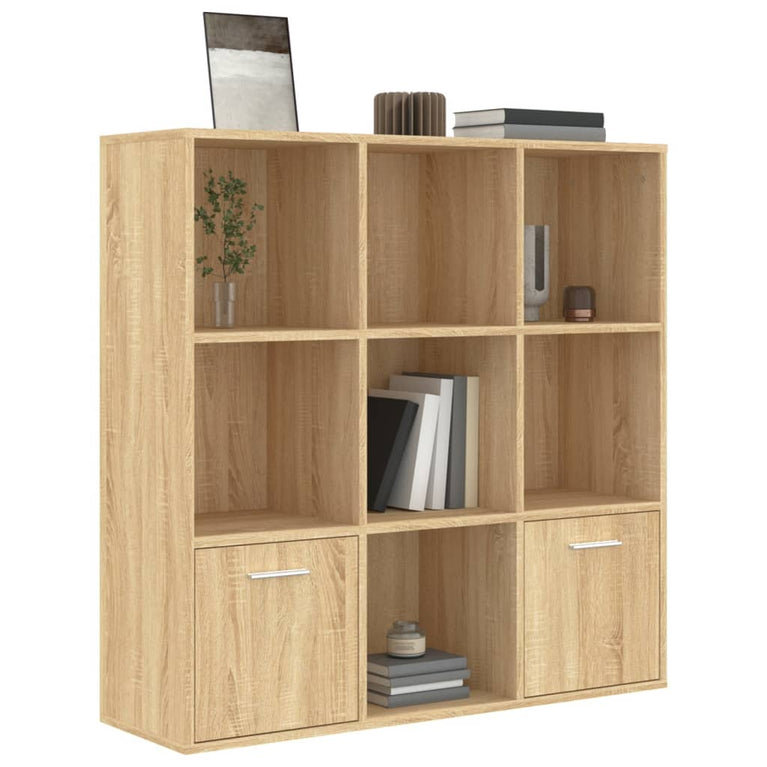 Boekenkast 98x30x98 cm spaanplaat sonoma eikenkleurig