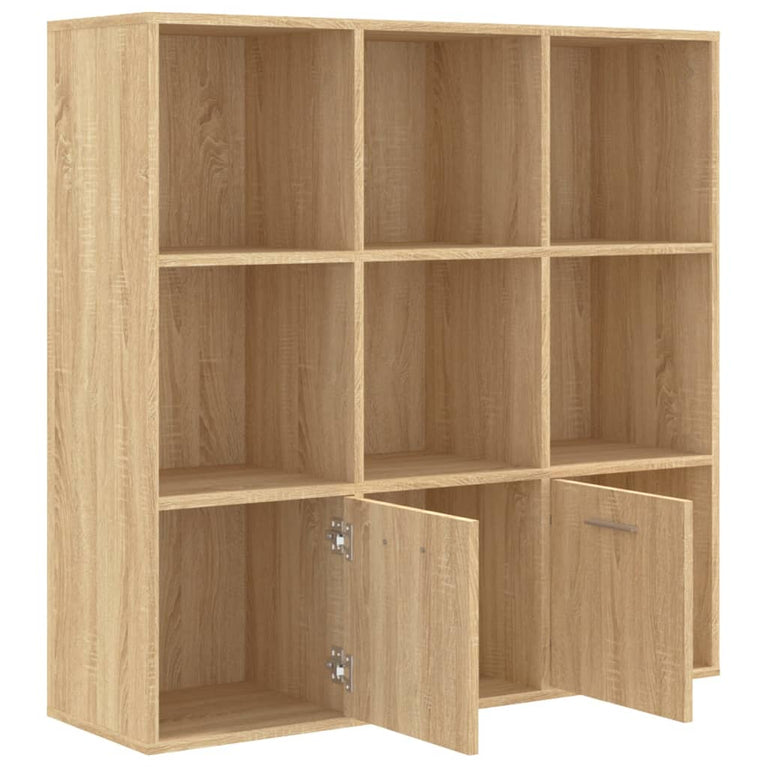 Boekenkast 98x30x98 cm spaanplaat sonoma eikenkleurig