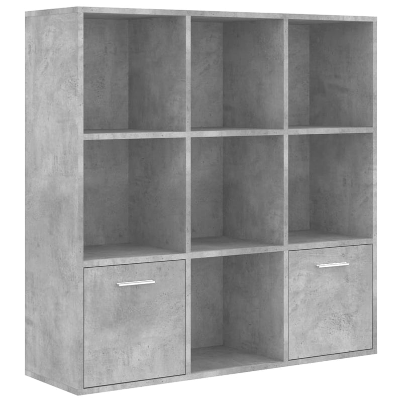 Boekenkast 98x30x98 cm spaanplaat betongrijs MeubelReus