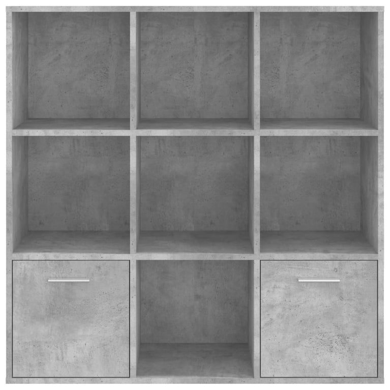 Boekenkast 98x30x98 cm spaanplaat betongrijs MeubelReus