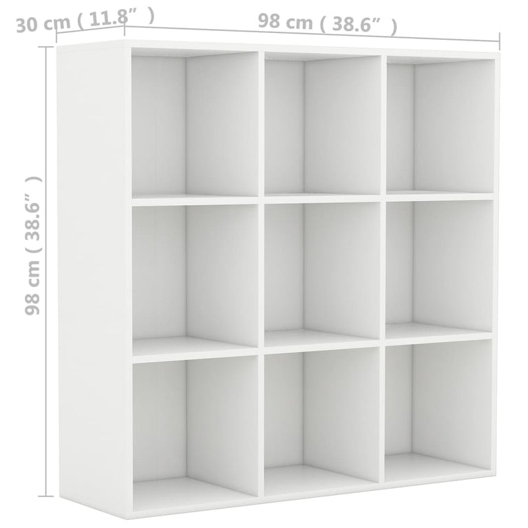 Boekenkast 98x30x98 cm spaanplaat wit MeubelReus