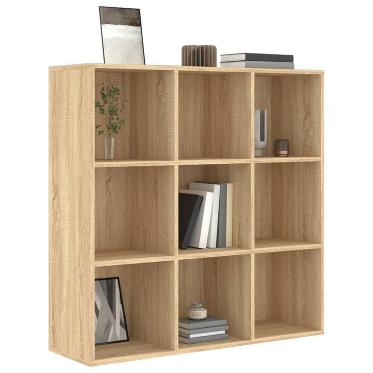 Boekenkast 98x30x98 cm spaanplaat sonoma eikenkleurig