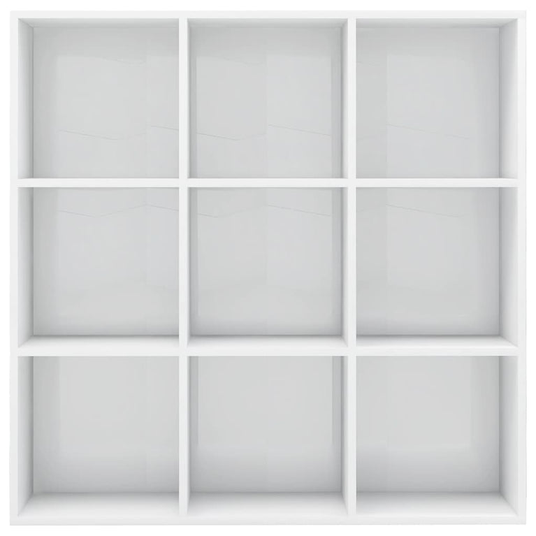 Boekenkast 98x30x98 cm spaanplaat hoogglans wit MeubelReus