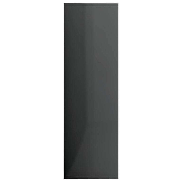 Boekenkast 98x30x98 cm spaanplaat hoogglans grijs