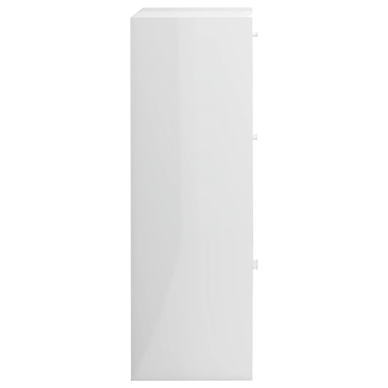 Opbergkast 60x29,5x90 cm spaanplaat hoogglans wit MeubelReus