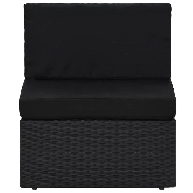 2-delige Loungeset poly rattan zwart MeubelReus