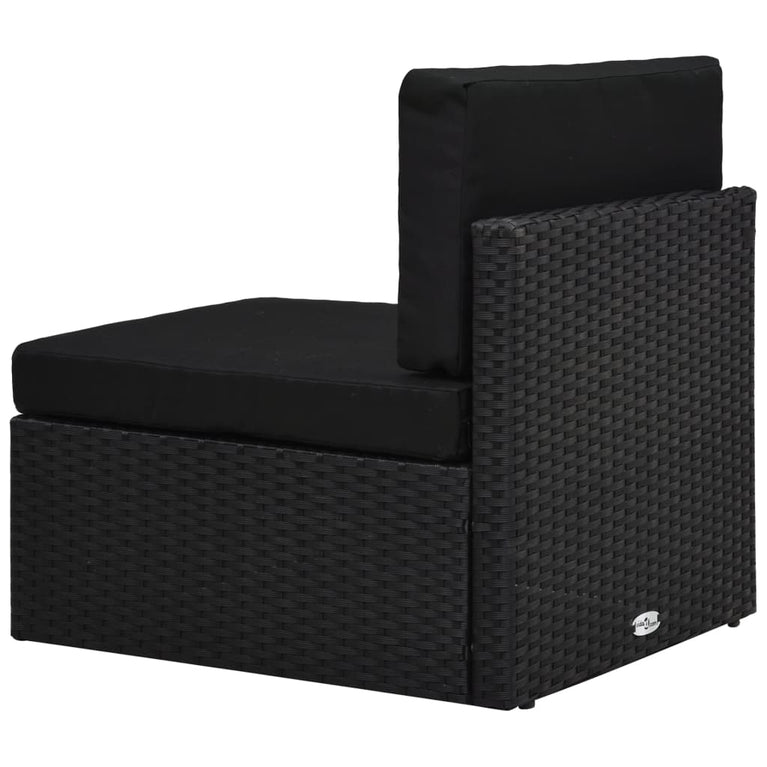 2-delige Loungeset poly rattan zwart MeubelReus
