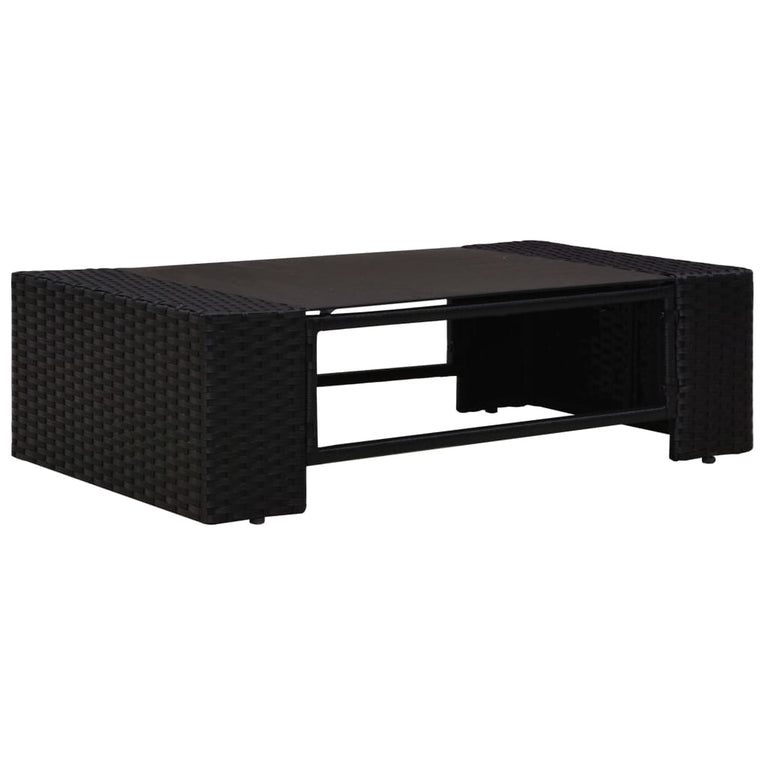 2-delige Loungeset poly rattan zwart MeubelReus