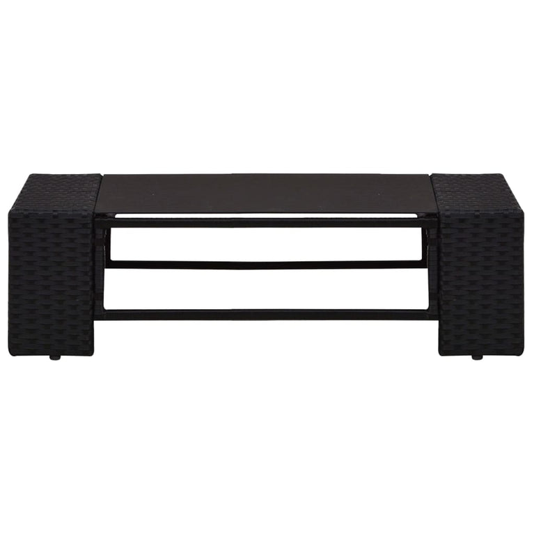 2-delige Loungeset poly rattan zwart MeubelReus