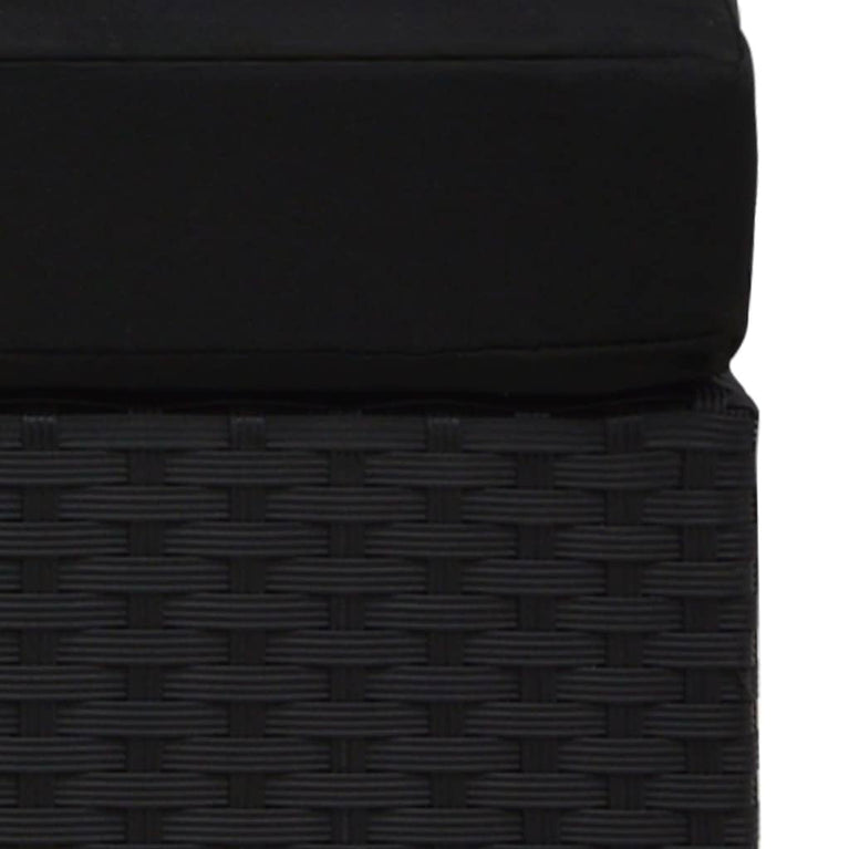 2-delige Loungeset poly rattan zwart MeubelReus