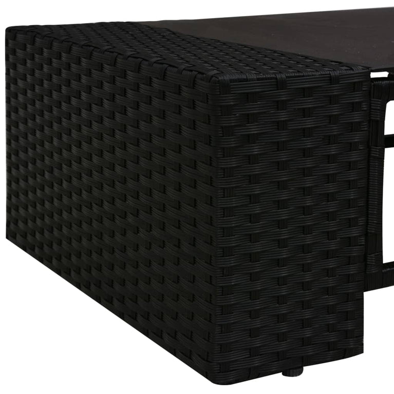 2-delige Loungeset poly rattan zwart MeubelReus