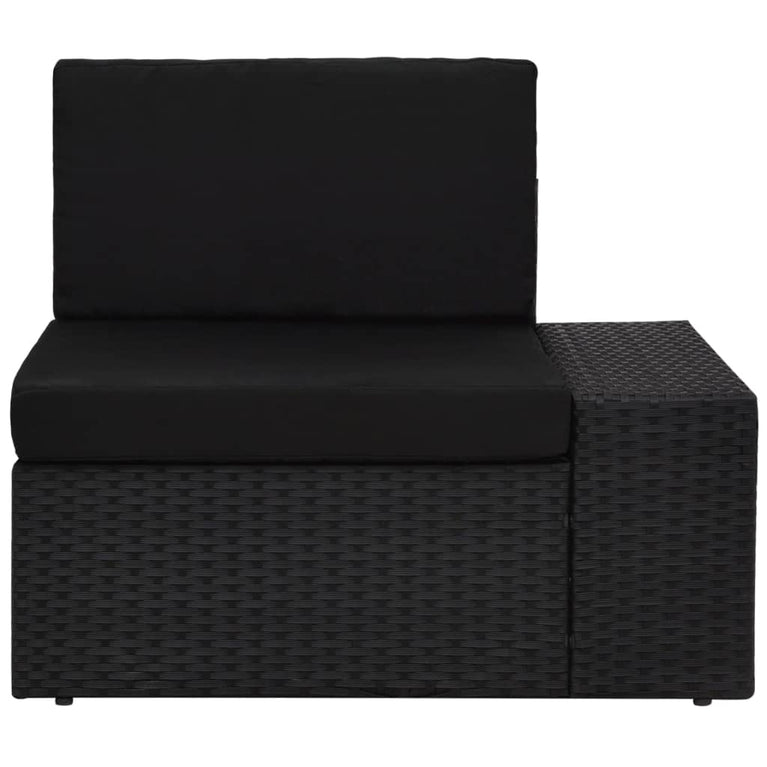 3-delige Loungeset poly rattan zwart MeubelReus