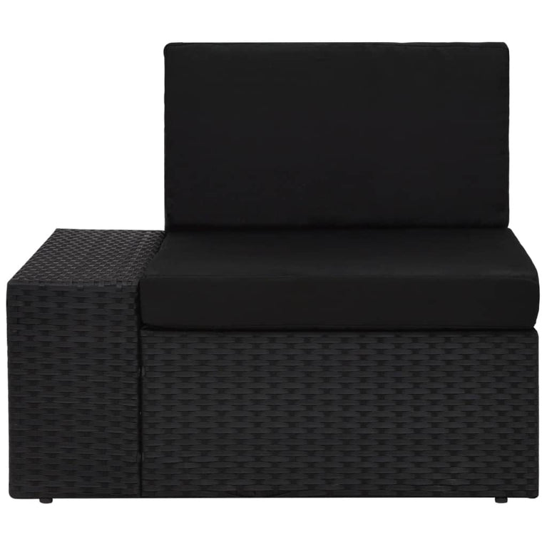 3-delige Loungeset poly rattan zwart MeubelReus