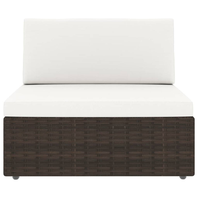 2-delige Loungeset poly rattan bruin MeubelReus